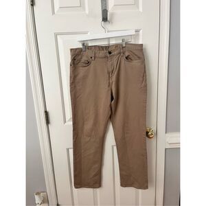 Banana Republic Tan Slim The Traveler Pants sz 36/30